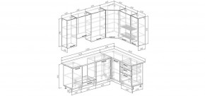 Кухонный гарнитур Меренга 2200*1600 h950 (Стол. 38мм) в Надыме - nadym.mebel24.online | фото 2