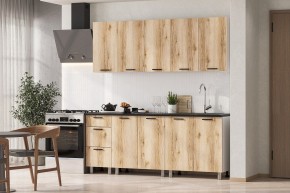 МОДУС ЛАЙТ Кухонный гарнитур 2.0 м (Дуб Делано/Черный) в Надыме - nadym.mebel24.online | фото