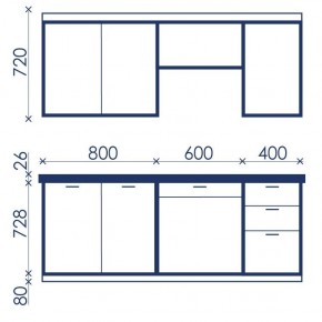 Кухонный гарнитур Ольвия-6 (1.8м) в Надыме - nadym.mebel24.online | фото 4