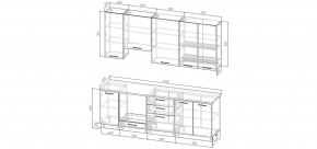 Кухонный гарнитур Санторини 2400 h950 (Стол. 26мм) в Надыме - nadym.mebel24.online | фото 2