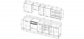Кухонный гарнитур Санторини 3000 (Стол. 38мм) в Надыме - nadym.mebel24.online | фото 2