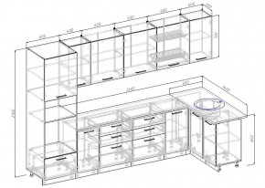 Кухонный гарнитур угловой Антрацит 3200х1400 (Стол. 38мм) в Надыме - nadym.mebel24.online | фото 2