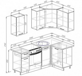 Кухонный гарнитур угловой Бланка 2000х1200 (Стол. 38мм) в Надыме - nadym.mebel24.online | фото 2