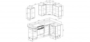 Кухонный гарнитур угловой Каппучино 2000*1200 (Стол. 38мм) в Надыме - nadym.mebel24.online | фото 2