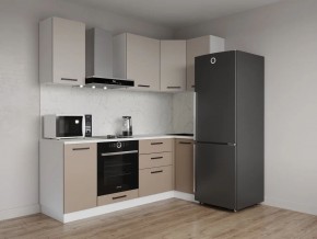 Кухонный гарнитур угловой Каппучино 2200*1000 (Стол. 26мм) в Надыме - nadym.mebel24.online | фото