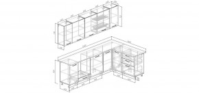 Кухонный гарнитур угловой Капри 2600х1600 (Стол. 38мм) в Надыме - nadym.mebel24.online | фото