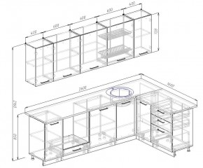 Кухонный гарнитур угловой Латте 2600х1600 (Стол. 26мм) в Надыме - nadym.mebel24.online | фото 2