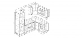 Кухонный гарнитур угловой Санторини 2400*1600 (Стол. 38мм) в Надыме - nadym.mebel24.online | фото 2