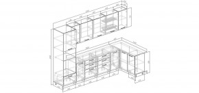 Кухонный гарнитур угловой Санторини 3200*1400 (Стол. 26мм) в Надыме - nadym.mebel24.online | фото 2