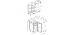 Кухонный гарнитур угловой Смоки 1000*1000 (Стол. 38 мм) в Надыме - nadym.mebel24.online | фото 2