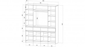 ЛЕНОРА Спальный гарнитур (модульный) графит в Надыме - nadym.mebel24.online | фото 9