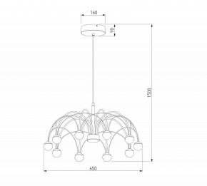 Люстра на штанге Eurosvet Ragno 90030/10 LED золото в Надыме - nadym.mebel24.online | фото 5