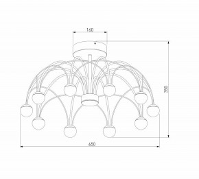 Люстра на штанге Eurosvet Ragno 90031/10 LED золото в Надыме - nadym.mebel24.online | фото 5