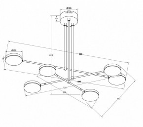 Люстра на штанге Maytoni Fad MOD070PL-L36W3K в Надыме - nadym.mebel24.online | фото 3