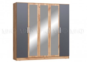 МАРТИНА СГ Шкаф для одежды 5-дверный (графит) в Надыме - nadym.mebel24.online | фото