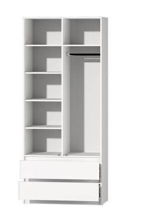 МС "Хилтон" Шкаф №3 900 (Белый текстурный) в Надыме - nadym.mebel24.online | фото 3