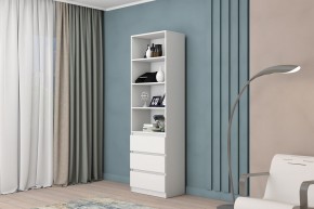 МС "Хилтон" Стеллаж (Белый текстурный) в Надыме - nadym.mebel24.online | фото