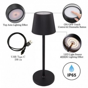Настольная лампа декоративная Arte Lamp Fuyue A1616LT-1BK в Надыме - nadym.mebel24.online | фото 3
