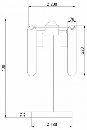 Настольная лампа декоративная Eurosvet Claire 01170/3 золото в Надыме - nadym.mebel24.online | фото 3