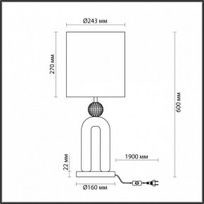 Настольная лампа декоративная Odeon Light Bagel 5410/1T в Надыме - nadym.mebel24.online | фото 4