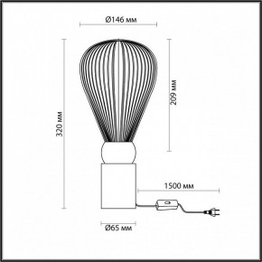 Настольная лампа декоративная Odeon Light Elica 1 5417/1T в Надыме - nadym.mebel24.online | фото 4