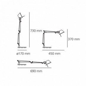 Настольная лампа офисная Artemide  0011860A в Надыме - nadym.mebel24.online | фото