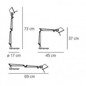 Настольная лампа офисная Artemide  A001300 в Надыме - nadym.mebel24.online | фото 4