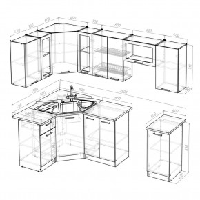 ОЛЬГА Кухонный гарнитур Оптима 1 (1300*2500 мм) в Надыме - nadym.mebel24.online | фото 2