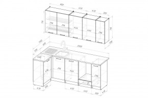 ПАРМА Кухонный гарнитур Прайм 400 (1100*2000 мм) в Надыме - nadym.mebel24.online | фото 2