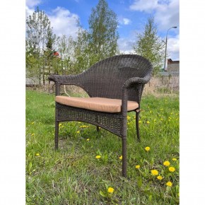 Плетеное кресло LV-140B-Brown с подушкой в комплекте в Надыме - nadym.mebel24.online | фото