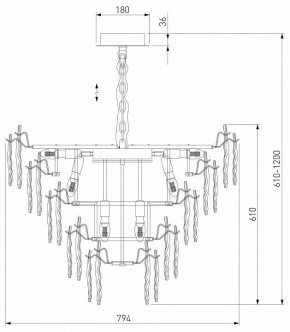 Подвесная люстра Bogate-s Leaf 369 в Надыме - nadym.mebel24.online | фото 4