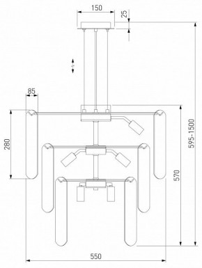 Подвесная люстра Eurosvet Claire 60171 золото в Надыме - nadym.mebel24.online | фото 5