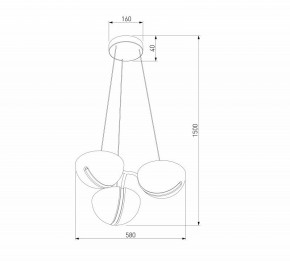 Подвесная люстра Eurosvet Emisfero 50083/3 LED золото в Надыме - nadym.mebel24.online | фото 6