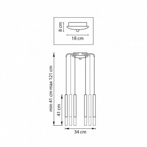 Подвесная люстра Lightstar Tubo L8T747143 в Надыме - nadym.mebel24.online | фото 3