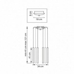 Подвесная люстра Lightstar Tubo L8T747237 в Надыме - nadym.mebel24.online | фото 3