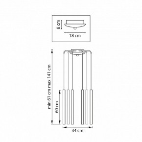 Подвесная люстра Lightstar Tubo L8T747347 в Надыме - nadym.mebel24.online | фото 3