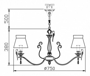 Подвесная люстра Maytoni Bird ARM013-08-W в Надыме - nadym.mebel24.online | фото 5