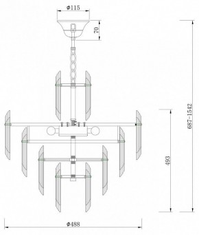 Подвесная люстра Maytoni Flare DIA200PL-06G в Надыме - nadym.mebel24.online | фото 7