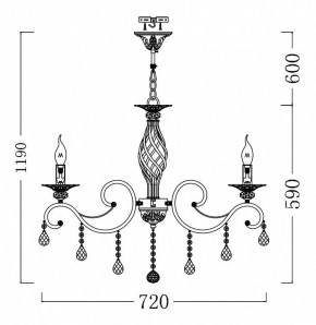 Подвесная люстра Maytoni Grace ARM247-08-G в Надыме - nadym.mebel24.online | фото 4