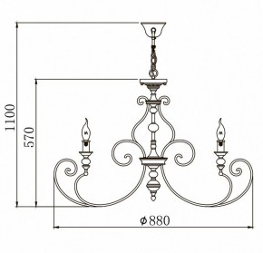 Подвесная люстра Maytoni Karina H631-PL-08-B в Надыме - nadym.mebel24.online | фото 3