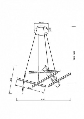 Подвесная люстра Maytoni Line MOD016PL-L80WK в Надыме - nadym.mebel24.online | фото 4