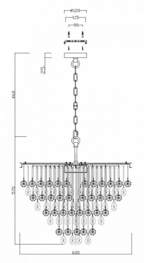 Подвесная люстра Maytoni Linn MOD091PL-07CH в Надыме - nadym.mebel24.online | фото 4