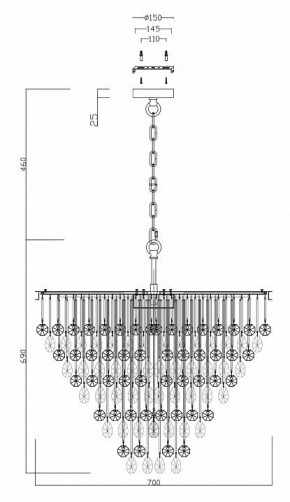 Подвесная люстра Maytoni Linn MOD091PL-09G в Надыме - nadym.mebel24.online | фото 4