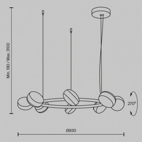 Подвесная люстра Maytoni Mind MOD299PL-L80BC3K в Надыме - nadym.mebel24.online | фото 4