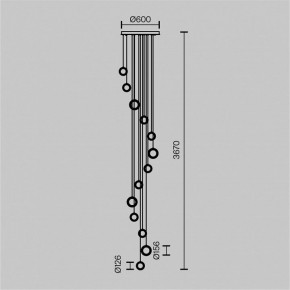 Подвесная люстра Maytoni Pharao MOD361PL-L58BS3K в Надыме - nadym.mebel24.online | фото 4