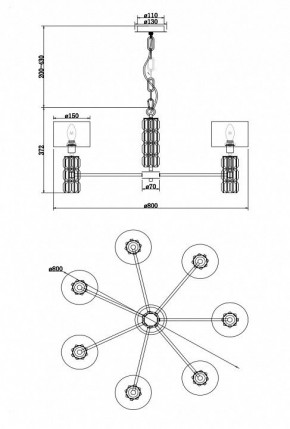 Подвесная люстра Maytoni Talento DIA008PL-07CH в Надыме - nadym.mebel24.online | фото 8