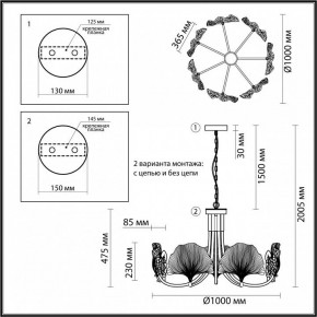 Подвесная люстра Odeon Light Ventaglio 4870/7 в Надыме - nadym.mebel24.online | фото 6
