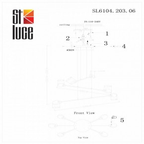 Подвесная люстра ST-Luce Montecelio SL6104.203.06 в Надыме - nadym.mebel24.online | фото 4