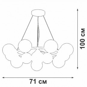 Подвесная люстра Vitaluce V48410 V48410-8/12S в Надыме - nadym.mebel24.online | фото 3