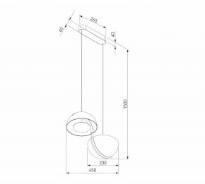 Подвесной светильник Eurosvet Emisfero 50083/2 LED золото в Надыме - nadym.mebel24.online | фото 4